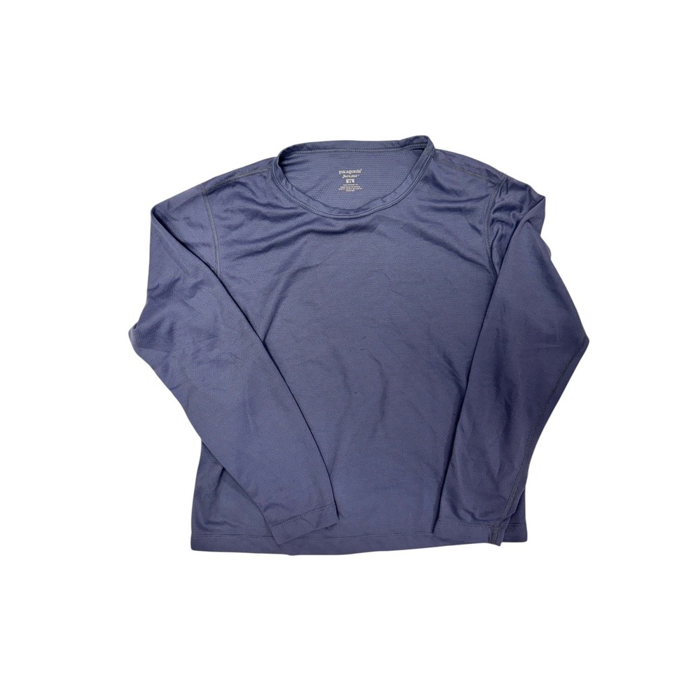 Patagonia Capilene Womens M Long Sleeve Crewneck Slate Blue 44210 FA01